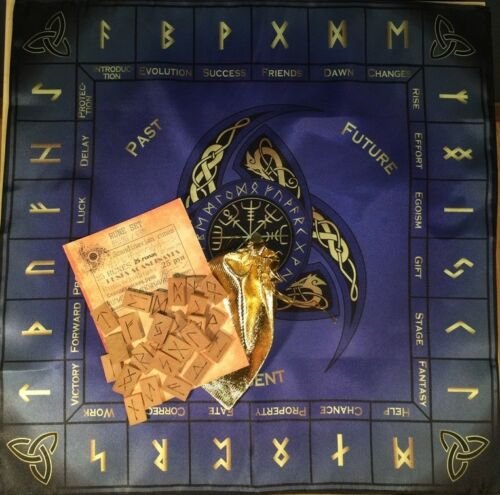 Magicun Talisman~Magicun ~Large Divination rune set Apple-tree violet