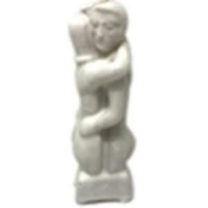 Magic Candle~Hugging Couple Lovers White Image Figurine Spell Candle Pagan Wicca Hoodoo 5 1/2
