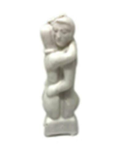 Magic Candle~Hugging Couple Lovers White Image Figurine Spell Candle Pagan Wicca Hoodoo 5 1/2
