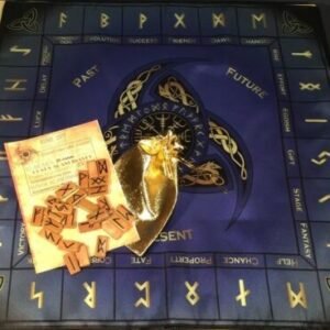 MagicunTarot Cloth~Large Divination Runed Set Bamboo violet