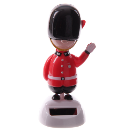 Home Decor~Guardsman Solar Pal Novelty Ornament Rocking Moving Waving Fun Gift Home Work UK