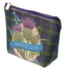 Collectable Design~Handy PVC Make Up Bag Purse Bonnie Scotland Wash Toiletry Bag Souvenir Thistle