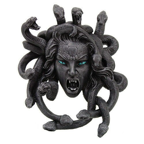 Witchcraft~Medusa Wall Plaque Greek Mythology Gorgo Snake Hair Gorgon Fantasy Figure