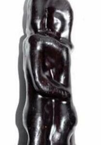 Magic Candle~Hugging Couple Lovers Black Image Figurine Spell Candle Pagan Wicca Hoodoo 5 1/2