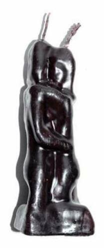 Magic Candle~Hugging Couple Lovers Black Image Figurine Spell Candle Pagan Wicca Hoodoo 5 1/2