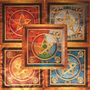 MagicunTarot Cloth~Set tablecloth Wicca Force 5 Elements Size Medium 5 clotes 24x24