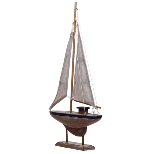 Home Decor~Tall Sailing Boat Nautical Decoration Seaside Bathroom Decor wooden Sail Gift