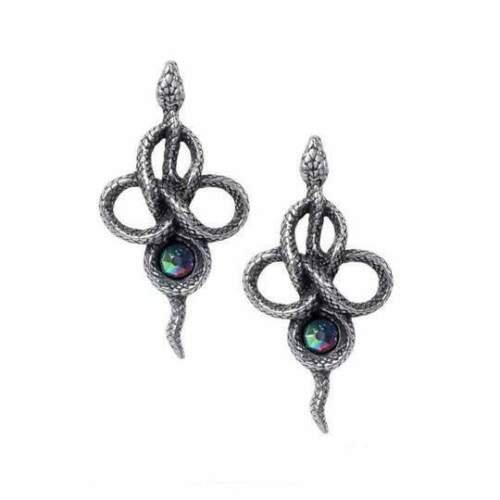 Alchemy Gothic TERCIA SERPENT Pewter Pair of Earrings BRAND NEW