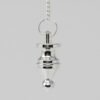 Magicun Stone~Silver Finish Pendulum 1.75"L with Chain