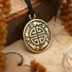 Magic Talisman~Amulet from jewelry bronze "Symbol of five blessings" (happiness, health, peace,