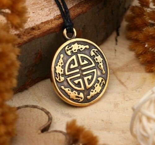 Magic Talisman~Amulet from jewelry bronze "Symbol of five blessings" (happiness, health, peace,