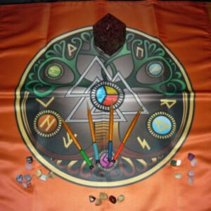 MagicunTarot Cloth~Wicca Altar Cloth Tree of Life, Rune, Kelt