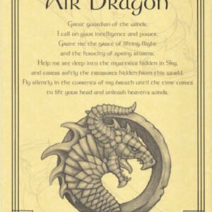 Witchcraft~Air Dragon Parchment Page Poster Book Of Shadows Pagan Wiccan
