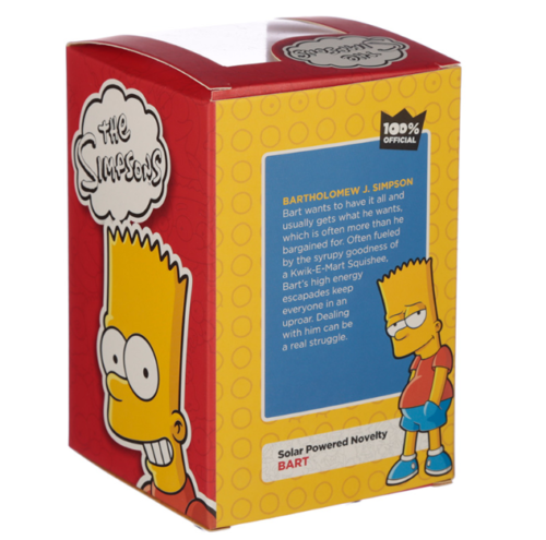 Home Decor~Licensed Bart Simpson Solar Powered Pal - Home Car Office Novelty Decoration UK