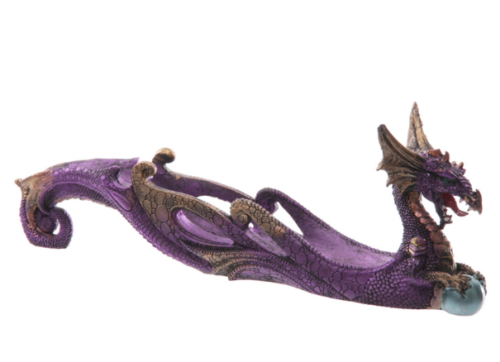 Home Fragrance~Celtic Scroll Dark Legends Dragon Gothic Incense Stick Burner Holder Ash-catcher