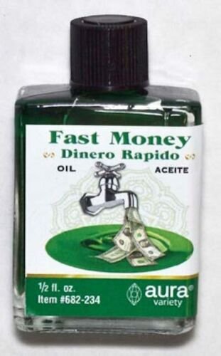 【Magic Oil】Fast Money Ritual Magical Oil Hoodoo Santeria Spell Oil 4 Dram