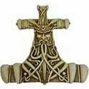 Witchcraft~THOR AND HAMMER PLAQUE WALL HANGING - MJOLNIR - THUNDER SKY NORSE GOD - MJOLLNIR