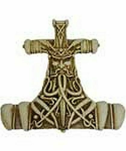 Witchcraft~THOR AND HAMMER PLAQUE WALL HANGING - MJOLNIR - THUNDER SKY NORSE GOD - MJOLLNIR