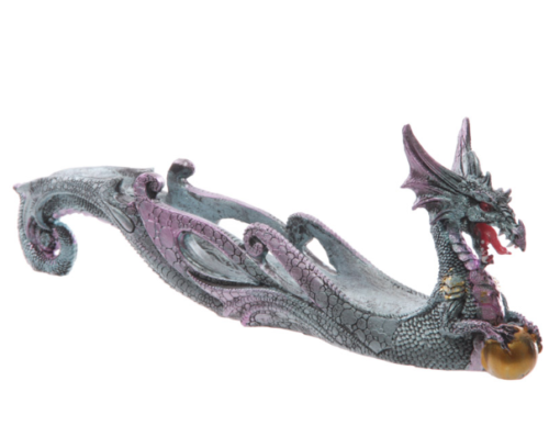 Home Fragrance~Celtic Scroll Dark Legends Dragon Gothic Incense Stick Burner Holder Ash-catcher