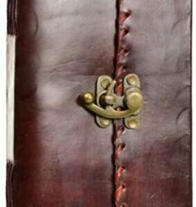 Witchcraft~"1842 POETRY" LEATHER BLANK BOOK Unlined HANDCRAFTED "Green" 5-1/2" x 9"