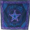 Witchcraft~Purple Blue Celtic Pentacle Pentagram Altar Cloth 36" X 36" 100% Cotton
