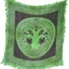 Witchcraft~Tree of Life Celtic Knot Green & Black Tarot Altar Cloth 18" X 18" Wicca Pagan