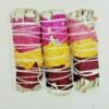 Palo Santo & Sage~5 Pack California White Sage Smudge Sticks w/ Rose Petals 4" Negativity Removal