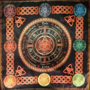 s-l500_a2fcd3af-e40a-4cd8-8e8a-b0c455fb614d MagicunTarot Cloth~Tablecloth Cape Ritual Wheel of the Year Calendar much