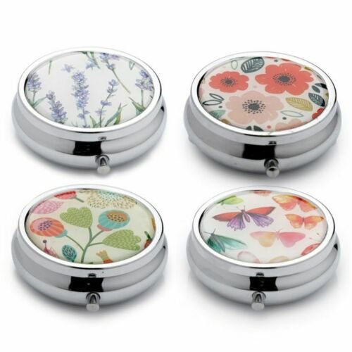 Collectable Design~Handy Metal Pill Box Pick of the Bunch Botanical