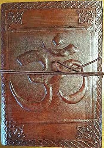 Witchcraft~OM LEATHER BLANK BOOK 5" X 7" - 200 Pgs. UNLINED