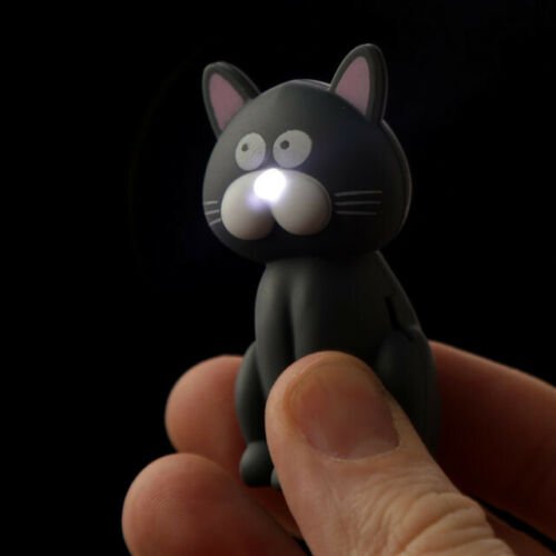 Home Decor~1 Meowing Light and Sound Kitty Cat Keyring LED key ring