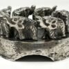 Home Fragrances ~NEW Elephants in Circle Metal Cone Stick Incense Burner 4.75" R