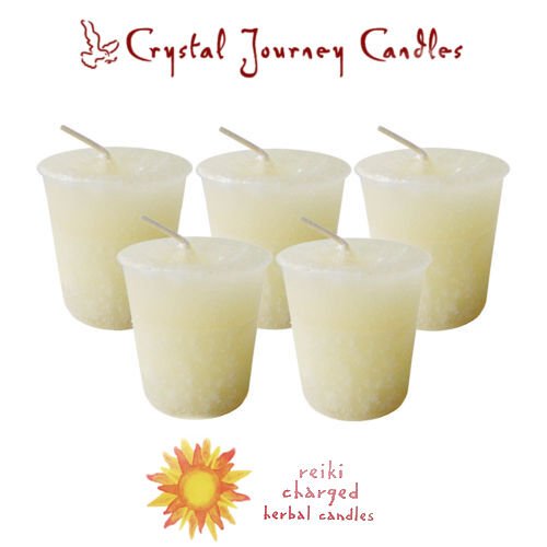 Magic Candle~Set of 5 "Astral Journey" Herbal Essential Oils Reiki Charged Votive Candles