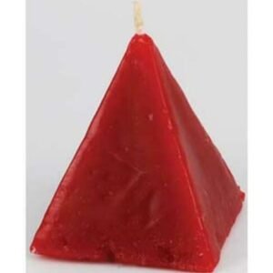 Magic Candle~Red Unscented Pyramid Ritual Spell Candle Wicca Pagan Hoodoo 3"