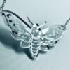 Curiology -MIRROR DEATHS HEAD MOTH - Necklace Silver Plated