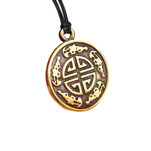 Magic Talisman~Amulet from jewelry bronze "Symbol of five blessings" (happiness, health, peace,