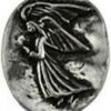 Witchcraft~Guardian Angel Pewter Pocket Stone Altar Coin Wicca Pagan Amulet Talisman Magick