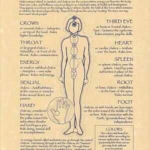 Witchcraft~The Chakras Parchment Page Poster Book Of Shadows