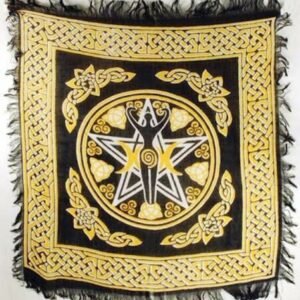 s-l500_d7a31a8e-85a2-4553-b555-c9e0af63b86d Witchcraft~Celtic Pentagram Triple Moon Goddess Altar Tarot Cloth 18 X 18 Pagan Wicca