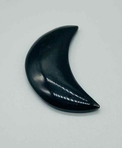 Witchcraft~GOLD SHEEN OBSIDIAN CRESCENT MOON - 3 in.
