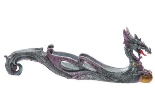 Home Fragrance~Celtic Scroll Dark Legends Dragon Gothic Incense Stick Burner Holder Ash-catcher