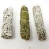 Palo Santo & Sage~SAGE WHITE CEDAR & BLUE SMUDGE STICKS SAMPLER 3 PACK (House Cleansing)