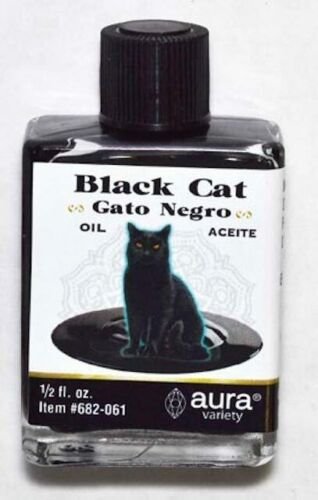 【Magic Oil】Black Cat Ritual Magical Oil (Gato Negro) Wicca Pagan Santeria Hoodoo Spell Oil