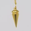 Magicun Stone~Gold Finish Pendulum 1.75"L with Chain
