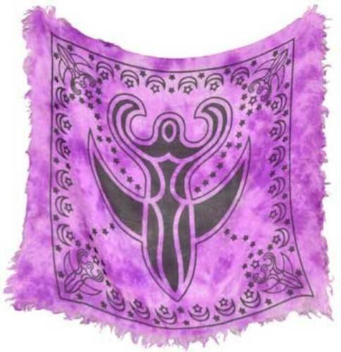 Witchcraft~Purple Tie Dye Moon & Stars Goddess 18 X 18 Altar Tarot Cloth Pagan Wicca