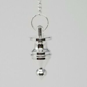 Magicun Stone~Silver Finish Pendulum 1.75"L with Chain