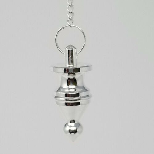 Magicun Stone~Silver Finish Pendulum 1.75"L with Chain