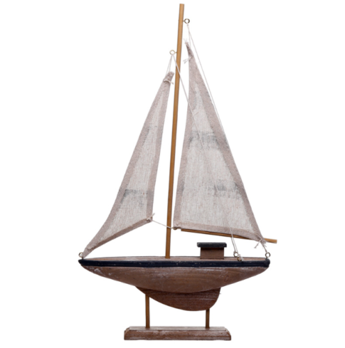 Home Decor~Tall Sailing Boat Nautical Decoration Seaside Bathroom Decor wooden Sail Gift