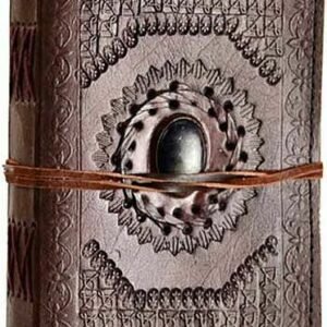 Witchcraft~GOD'S-EYE LEATHER BLANK BOOK 240 Pages Unlined 5" x 7"