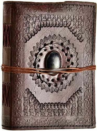 Witchcraft~GOD'S-EYE LEATHER BLANK BOOK 240 Pages Unlined 5" x 7"